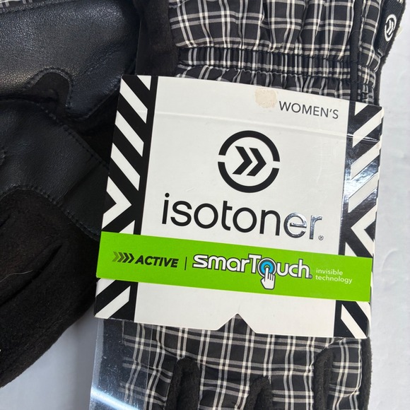 Isotoner Active Smartouch Plaid Fleece Lined Winter Gloves Womens M/L Outdoor - Picture 5 of 7
